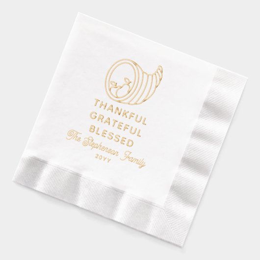 Thanksgiving Cornucopia Thankful Grateful Blessé (Gauche)