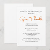 Thanksgiving Corporate Party Kaart (Voorkant / Achterkant)