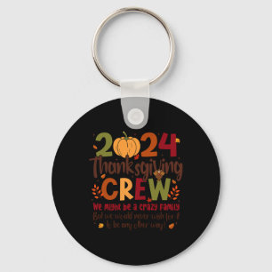Thanksgiving Crew 2024 Turkije Herfst Familie Matc Sleutelhanger