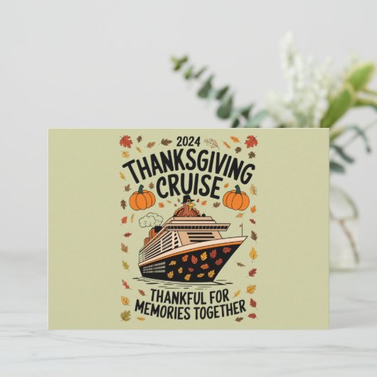 Thanksgiving Cruise 2024 dankbaar voor herinnering Kaart (Staand voorkant)