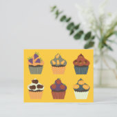 Thanksgiving cupcakes feestdagenkaart (Staand voorkant)