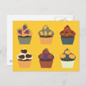 Thanksgiving cupcakes feestdagenkaart (Voorkant / Achterkant)