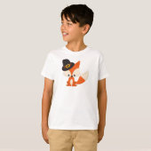Thanksgiving, Cute Fox, Pilgrim Fox, Pilgrim Pet T-shirt (Voorkant volledig)