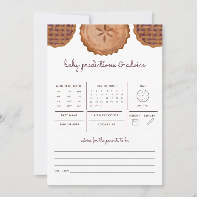 Thanksgiving Cutie Pie Baby Voorspelling Advies Sp (Voorkant)