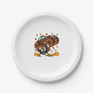Thanksgiving Dabbing Turkey Monster Truck Papieren Bordje