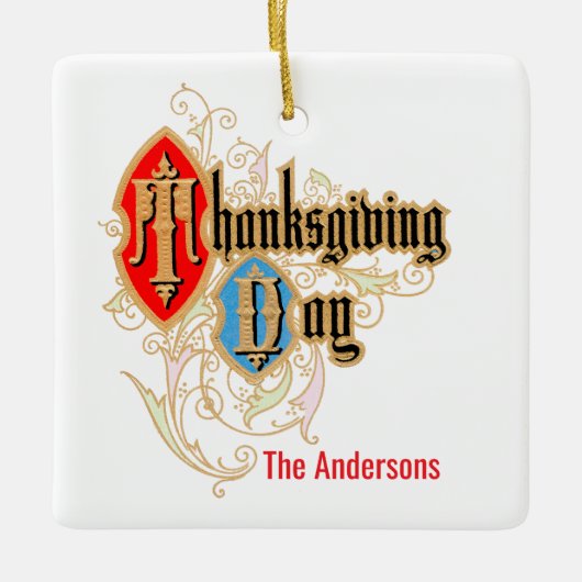 Thanksgiving dag / bedankt geven (Psalm 106:1) Keramisch Ornament (Voorkant)