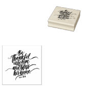 Thanksgiving Dag Bijbelvers: Psalm 100:04 Rubberstempel (Gestempeld)