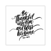 Thanksgiving Dag Bijbelvers: Psalm 100:04 Rubberstempel (Afrduk)