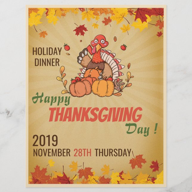 Thanksgiving dag brochure briefhoofd (Voorkant)