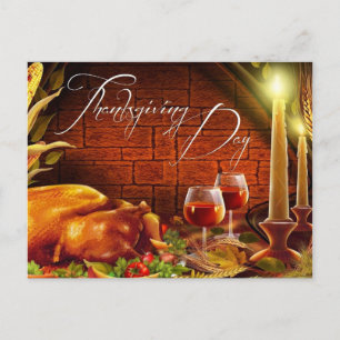 Thanksgiving dag diner briefkaart