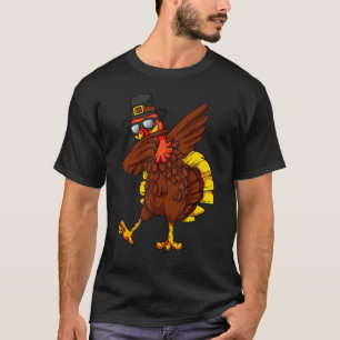Thanksgiving Dag dobbending Turkey Pilgrim Boys Gi T-shirt