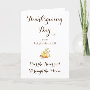 Thanksgiving dag gedicht feestdagen kaart