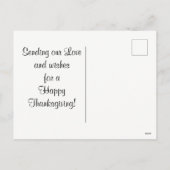 Thanksgiving dag groeten feestdagenkaart (Achterkant)