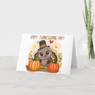 Thanksgiving dag kalkoen Gevouwen Vakantie Kaart