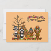 Thanksgiving-dag-kinderflatkaart Feestdagenkaart (Voorkant)