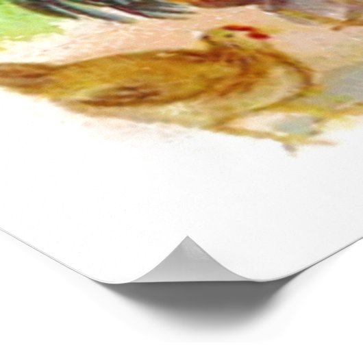 Thanksgiving dag omgezette afdrukken poster (Hoek)