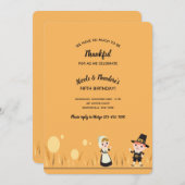 Thanksgiving Dag Pelgrims Uitnodiging (Voorkant / Achterkant)