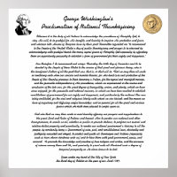 Thanksgiving Dag Proclamatie door George Washingto