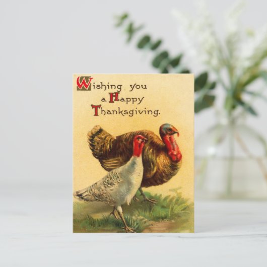  Thanksgiving Dag Turkije Briefkaart (Staand voorkant)