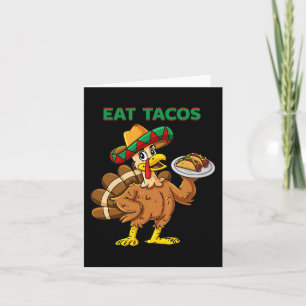 Thanksgiving Dag Turkije eet Tacos Mexicaanse somb Kaart