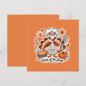 Thanksgiving Dag Turkije - Koningin van het Feest Kaart (Voorkant / Achterkant)