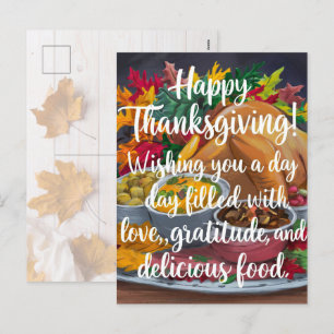 Thanksgiving dag van liefde en dankbaarheid feestdagenkaart