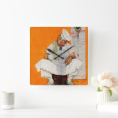 Thanksgiving dag vervagen vierkante klok (Huis)