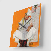 Thanksgiving dag vervagen vierkante klok (Hoek)