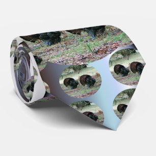 Thanksgiving Dag Wilde Kalkoenen in een open veld Stropdas