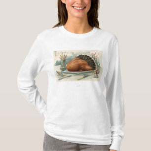 Thanksgiving DagEen gekleed Turkije voor het eten T-shirt