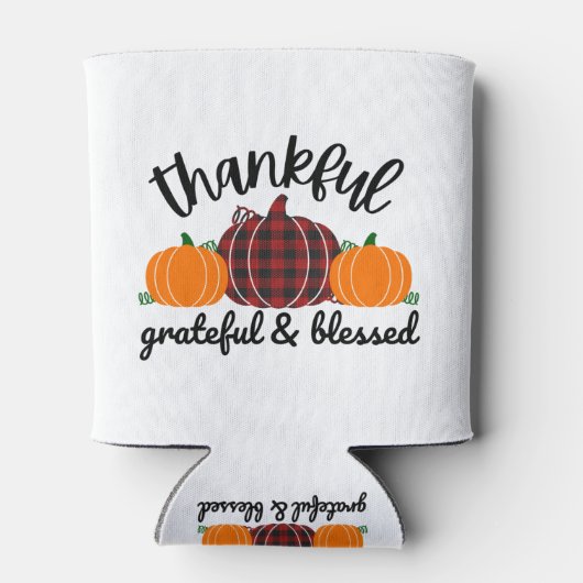 Thanksgiving dankbaar blikjeskoeler (Achterkant)