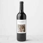 Thanksgiving dankbaar dankjewel zegd wijn etiket (Voorkant)