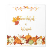 Thanksgiving dankbaar en versleten gulden Script Notitieblok (Voorkant)