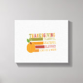 Thanksgiving dankbaar Grateful Blessed Canvas Afdruk (Voorkant)