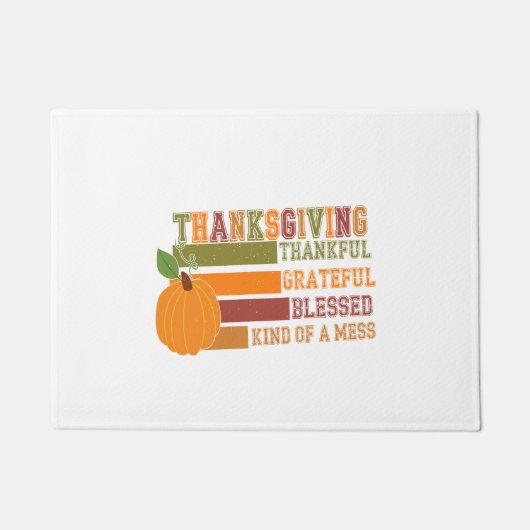 Thanksgiving dankbaar Grateful Blessed Deurmat (Voorkant)