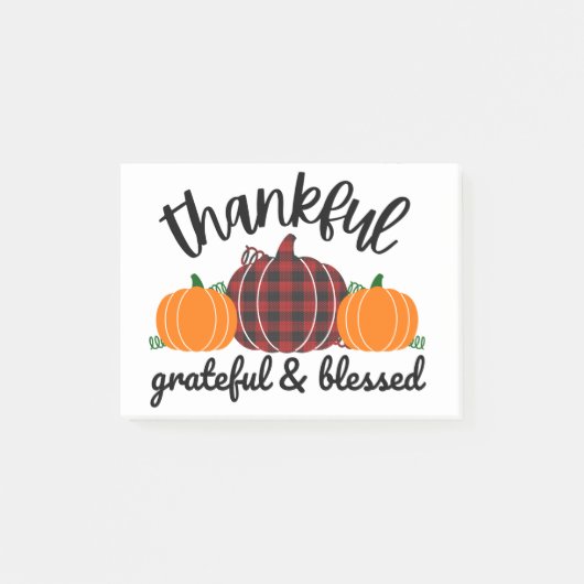 Thanksgiving dankbaar post-it® notes (Voorkant)