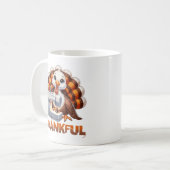 Thanksgiving Dankbaar Schattig Dier Turkije Koffiemok (Voorkant links)