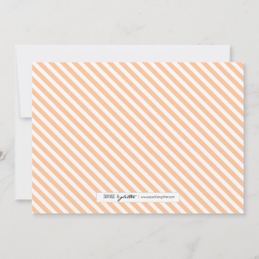 Thanksgiving Dankbaar Sinaasappel Gestreept Kaart (Achterkant)