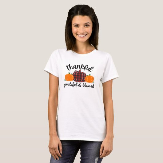 Thanksgiving dankbaar t-shirt (Voorkant volledig)