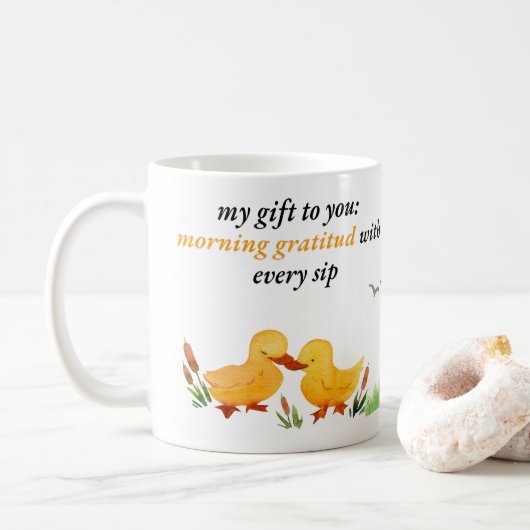 Thanksgiving dankbaarheid Mok: een doordacht gesch Koffiemok (Met donut)