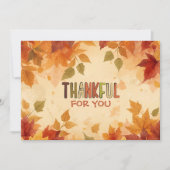 Thanksgiving dankbaarheid voor leerkrachten feestdagenkaart (Voorkant)