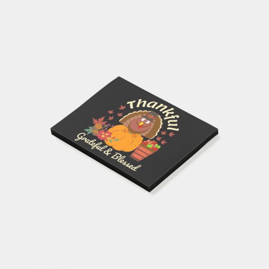 Thanksgiving dankbare grateful & Blessed Post-it® Notes (Schuin)