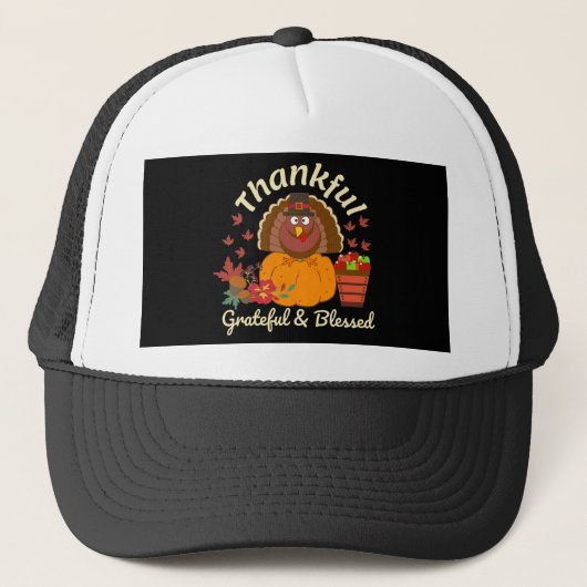 Thanksgiving dankbare grateful & Blessed Trucker Pet (Voorkant)