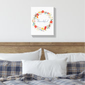 Thanksgiving Dankbare Herfst Krans Canvas Muurkuns (Insitu (Slaapkamer))