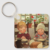  Thanksgiving, dankbare kinderen Sleutelhanger (Voorkant)