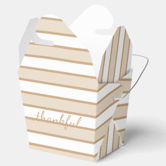Thanksgiving Dankbare stripe afhaalcontainer doos Bedankdoosjes (Geopend)
