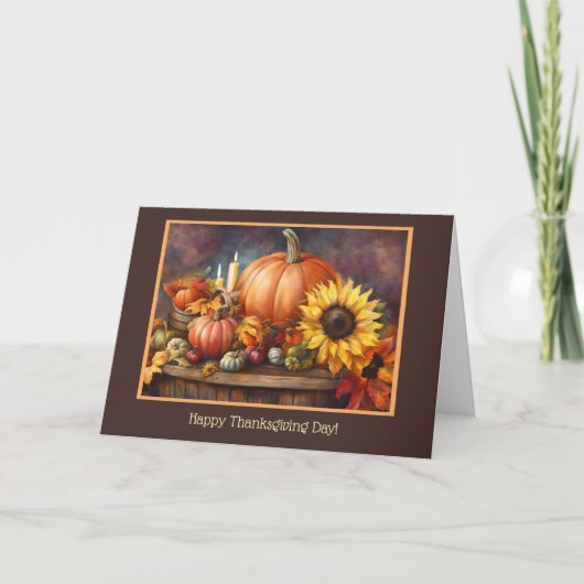 Thanksgiving Day General Custom Text with Fall Feestdagen Kaart (Voorkant)