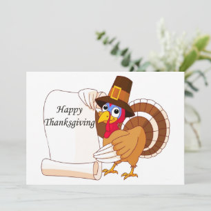 Thanksgiving day kalkoen feestdagenkaart