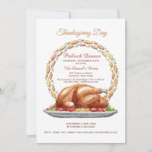 Thanksgiving Day Potluck Diner Invitation (Devant)