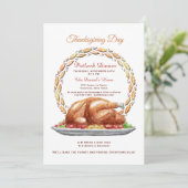 Thanksgiving Day Potluck Diner Invitation (Debout devant)